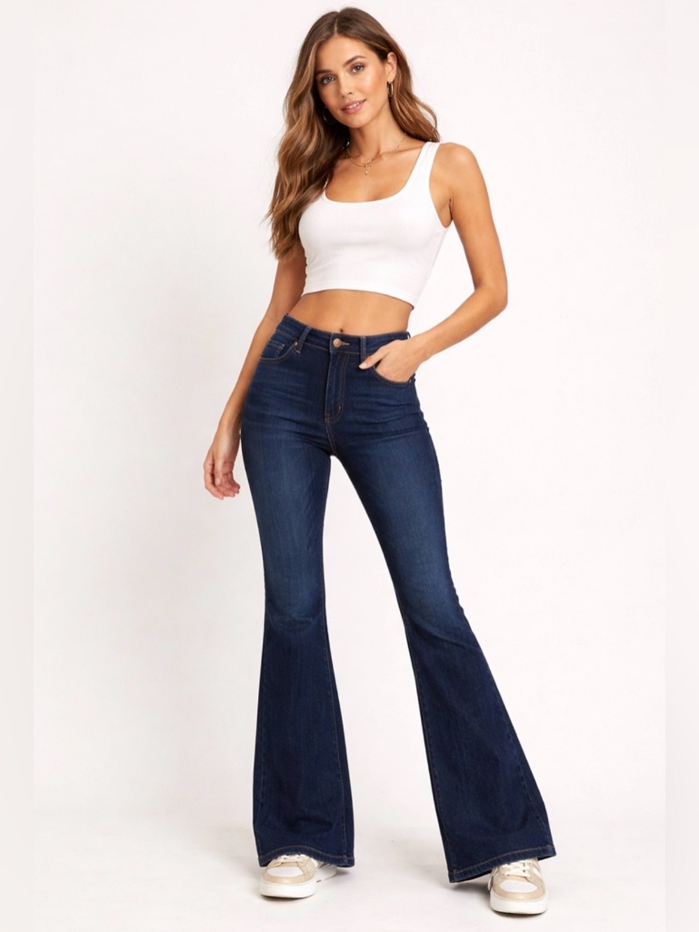 Stag Women’s Jeans Blue Denim Size 5/25 Stretch Flare Leg Mid Rise